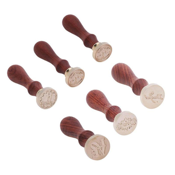 Seal Stamp Love Series Retro Wood Handle Sealing Wax Documents Custom Stamp Decorative Supplies
