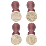 Retro Wood Stamp Classic Animal Plant Post Decor Initial Sealing Wax Seal Stamp Ancient Seal Post Decorative Antique Stamp Gifts