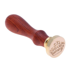 Crown Pattern Retro Wood Handle Stamp Sealing Wax Stamps DIY Craft Decorative Greeting Birthday Wedding Invitation Sealing Stamp