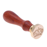Crown Pattern Retro Wood Handle Stamp Sealing Wax Stamps DIY Craft Decorative Greeting Birthday Wedding Invitation Sealing Stamp
