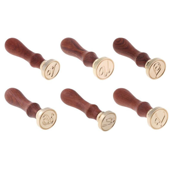 Retro Alphabet Brass Head Stamp Seal DIY Card Envelope Sealing Wax Stamp Vintage DIY Handle Brass Head Wedding Invitation 2018