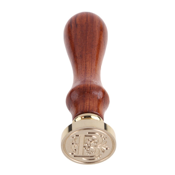 New High Quality Home Decor Initial Wax Seal Stamp Alphabet Letter B Retro Wood Sealing Wax Classic Stamp