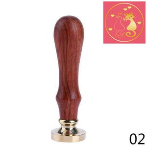 Retro Wood Handle Sealing Wax Stamp Vintage Christmas Halloween Wedding Invitations Greetings Envelope Sealing Stamps FES8600