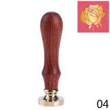 Retro Wood Handle Sealing Wax Stamp Vintage Christmas Halloween Wedding Invitations Greetings Envelope Sealing Stamps FES8600