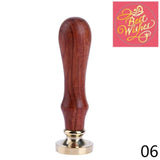 Retro Wood Handle Sealing Wax Stamp Vintage Christmas Halloween Wedding Invitations Greetings Envelope Sealing Stamps FES8600