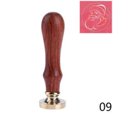 Retro Wood Handle Sealing Wax Stamp Vintage Christmas Halloween Wedding Invitations Greetings Envelope Sealing Stamps FES8600