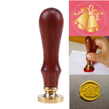 DIY Retro Brass Head Sealing Wax Stamp Christmas Wedding Invitation Card Bell Santa Claus Wax Seal Stamp with Wood Handle
