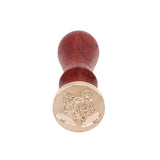 DIY Retro Brass Head Sealing Wax Stamp Christmas Wedding Invitation Card Bell Santa Claus Wax Seal Stamp with Wood Handle