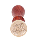 WCIC Retro Wax Seal Stamp Wooden Stamps Brass Head Sealing Wax Stamp Santa Claus Bell Scrapbooking Christmas Stamp with Handle