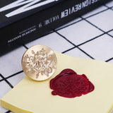 Exquisite Retro Christmas And Rose Sealing Wax Seal Stamp Head Brass Dia. 2.5CM Stamping Craft Gifts Decoration Stationery Set