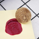 Exquisite Retro Christmas And Rose Sealing Wax Seal Stamp Head Brass Dia. 2.5CM Stamping Craft Gifts Decoration Stationery Set