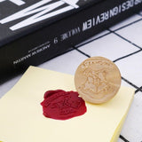 Exquisite Retro Christmas And Rose Sealing Wax Seal Stamp Head Brass Dia. 2.5CM Stamping Craft Gifts Decoration Stationery Set