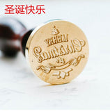 Retro Merry christmas wax seal stamp jingle bell Snowflake Santa Claus deer sock tree christmas gifts Stamp Wax sealing Stamp