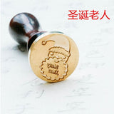 Retro Merry christmas wax seal stamp jingle bell Snowflake Santa Claus deer sock tree christmas gifts Stamp Wax sealing Stamp