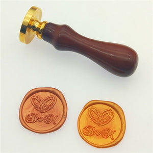 Custom made Brass Head Wooden Handle Sealing Stamps  Wax Seal Stamp Letter Card Envelope for Christmas Wedding Scrapbook Ring