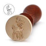 Christmas Tree Wax Seal Stamp Wood Handle Santa Claus Stamp for Seal Invitations Envelope Letter Decoration