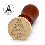 Christmas Tree Wax Seal Stamp Wood Handle Santa Claus Stamp for Seal Invitations Envelope Letter Decoration