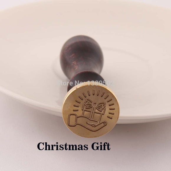 Christmas Gift Pattern Wood Metal Classic Wax Seal Stamp  For Scrapbooking Notebook letter