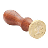 Retro Wood Stamp Sealing Wax Stamp DIY Envelope Card Decoration Ancient Tree Christmas Pattern Retro Wood Handle Seal