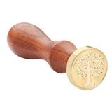 Retro Wood Stamp Sealing Wax Stamp DIY Envelope Card Decoration Ancient Tree Christmas Pattern Retro Wood Handle Seal