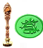 MDLG Vintage Christmas Bell Ring Custom Picture Logo Luxury Wax Seal Sealing Stamp Brass Peacock Metal Handle Gift Set